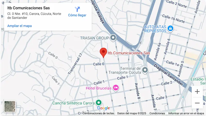 Ubicación de ITB Comunicaciones SAS